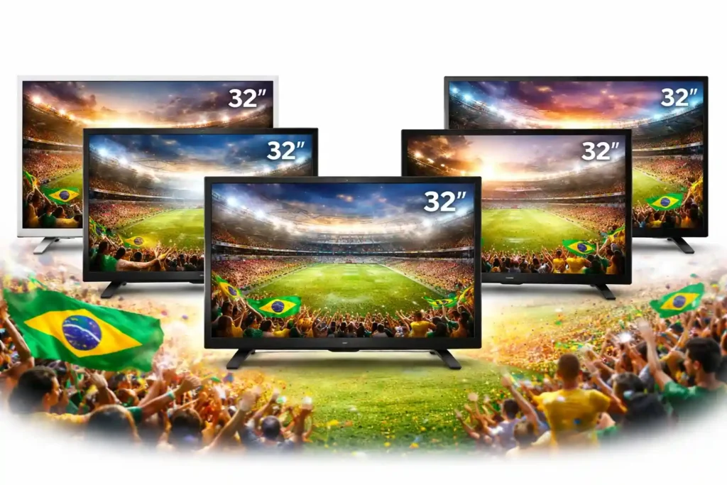 melhores tvs de 32 polegadas para assistir á copa do mundo 2026