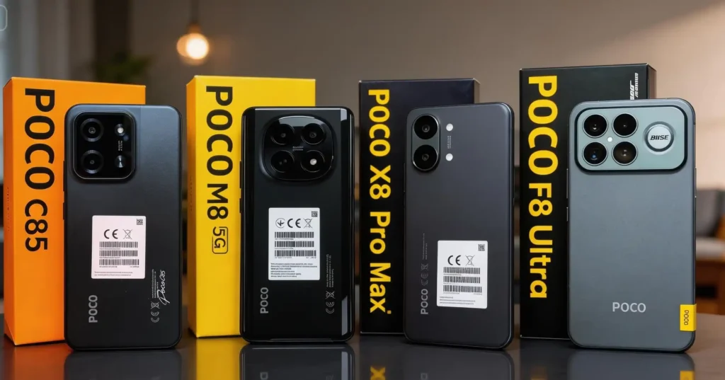 celulares POCO linha completa C M X F