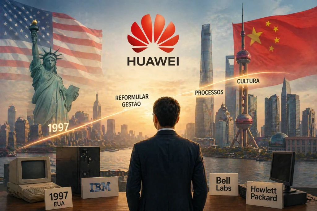 Viagem de Ren Zhengfei aos Estados Unidos em 1997 e influência da IBM na transformação da Huawei