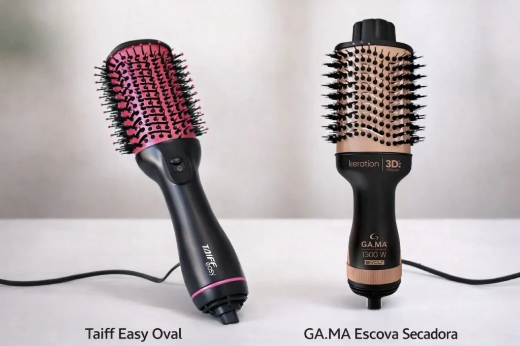escova secadora taiff easy oval vs gama keration 3d comparação modeladora cabelo