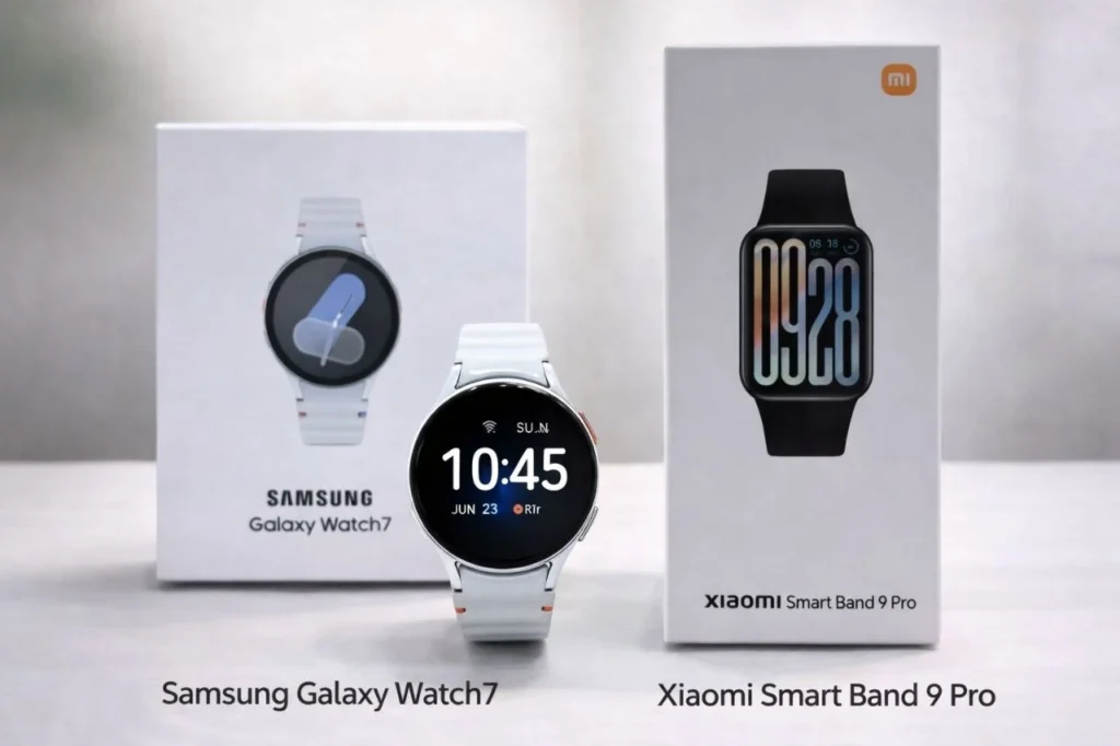 galaxy watch7 vs xiaomi smart band 9 pro comparação smartwatch vs smartband
