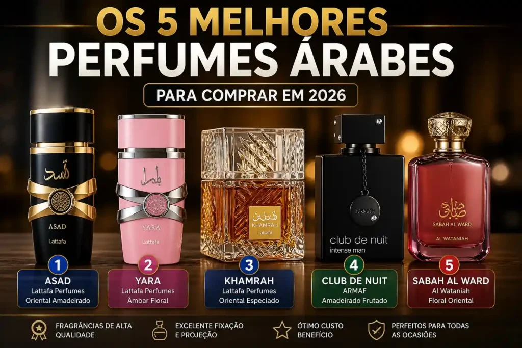 Perfumes Árabes mais vendidos no Brasil em 2026